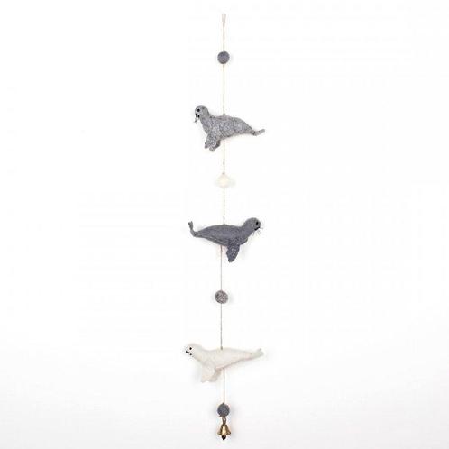 Vilten slinger Zeehondjes - 70cm NIEUW, Kinderen en Baby's, Kinderkamer | Inrichting en Decoratie, Nieuw, Ophalen of Verzenden