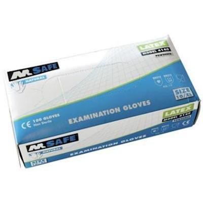 M safe 4140 disposable latex handschoen 100 stuks 7 s,, Doe-het-zelf en Verbouw, Veiligheidskleding, Nieuw, Verzenden
