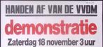Poster over demonstratie van de VVDM in Amsterdam (Posters), Verzenden, Nieuw, Overige onderwerpen, Met lijst