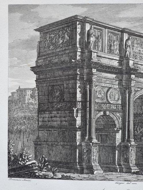 Domenico Amici (1808-1871) - Tavola N. 5 - Arco di, Antiek en Kunst, Antiek | Overige Antiek