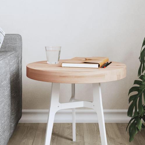 vidaXL Tafelblad rond Ø40x4 cm massief beukenhout, Huis en Inrichting, Tafels | Eettafels, Nieuw, Verzenden