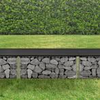 HKC tuinbank steenkorf 100x30x45 cm zwart, Tuin en Terras, Nieuw, Verzenden