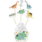Cupcake Deco Set Dino Roar (6st), Hobby en Vrije tijd, Ophalen of Verzenden, Nieuw