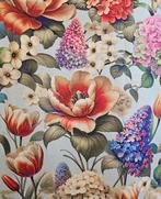 Art Nouveau bloemenweefsel met hortensias en tulpen -, Antiek en Kunst