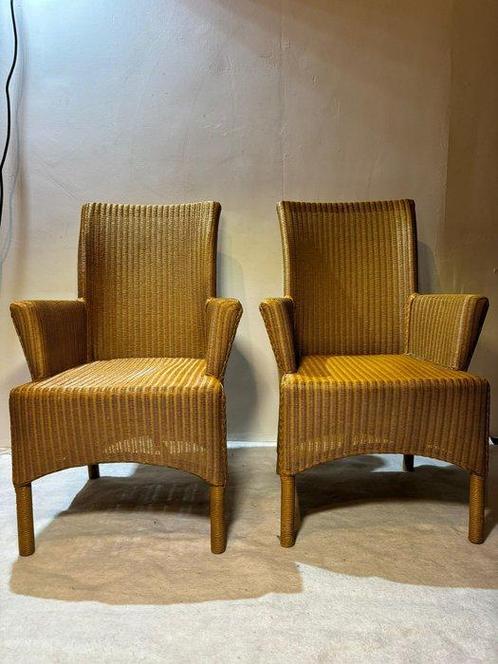 Lloyd Loom - Stoel - Vintage Stoelen – Geweven Design -, Huis en Inrichting, Overige Huis en Inrichting