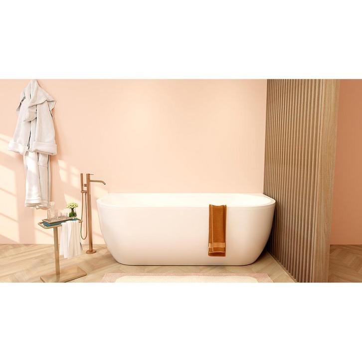 Wiesbaden Liora Half Vrijstaand Ligbad - 180x80cm - Acryl, Doe-het-zelf en Verbouw, Sanitair, Nieuw, Ophalen of Verzenden