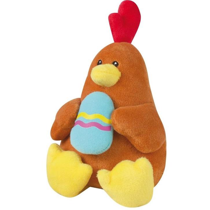 Pluche bruine kip knuffel met paasei 16 cm - Knuffel kippen, Kinderen en Baby's, Speelgoed | Knuffels en Pluche, Verzenden