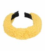 Haarband Diadeem Knoop Teddy Stof 4cm Geel, Sieraden, Tassen en Uiterlijk, Verzenden, Nieuw
