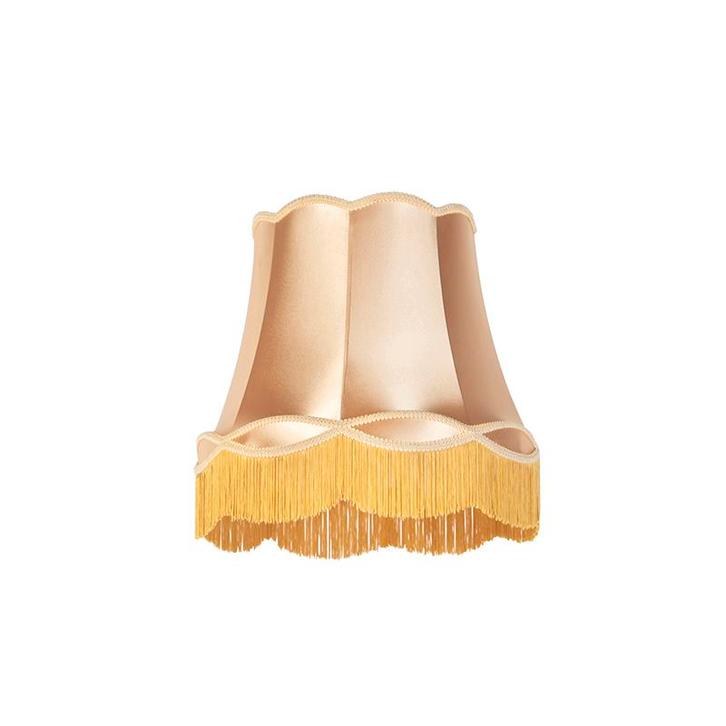 Zijden lampenkap goud 45/30/44 - Granny, Huis en Inrichting, Lampen | Lampenkappen, 25 tot 50 cm, Rond, Overige kleuren, Nieuw