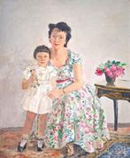 Jacques Denier (1894-1983) - Mère et fils, Antiek en Kunst, Kunst | Schilderijen | Klassiek