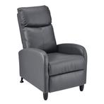 Verstelbare relaxfauteuil 102x60x92 cm kunstleer grijs, Huis en Inrichting, Fauteuils, Nieuw, Verzenden