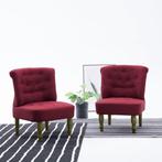vidaXL Franse stoelen 2 st stof wijnrood, Huis en Inrichting, Fauteuils, Nieuw, Verzenden