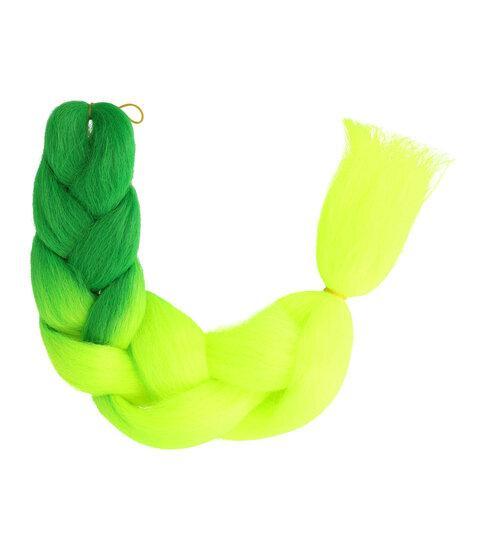 Imitatiehaar Jumbo Braids - Hairextensions 60cm - Geel groen, Sieraden, Tassen en Uiterlijk, Uiterlijk | Haarverzorging