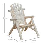 TRUUSK Adirondack Tuinstoel Tuinstoel Houten Stoel Hoge Rugl, Tuin en Terras, Verzenden, Nieuw