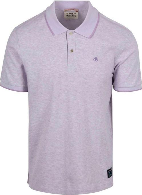 Scotch And Soda Melange Polo Purple maat M Heren, Kleding | Heren, Polo's, Paars, Nieuw, Maat 48/50 (M), Verzenden