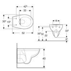 Up320 Toiletset 68 Geberit Econ Compact Rimfree Met Zitting, Ophalen of Verzenden, Nieuw