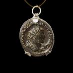 Oud-Romeins Coin pendant, Romeinse munt keizer Gallienus