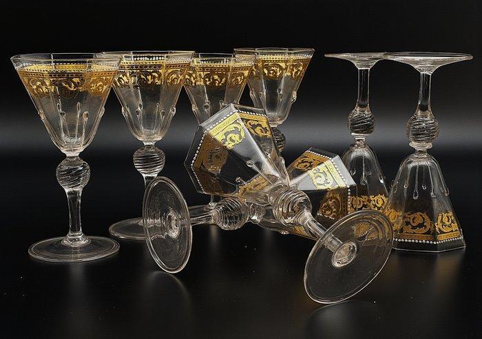 Salviati - Drinkset (8) - Glas, Antiek en Kunst, Antiek | Meubels | Tafels