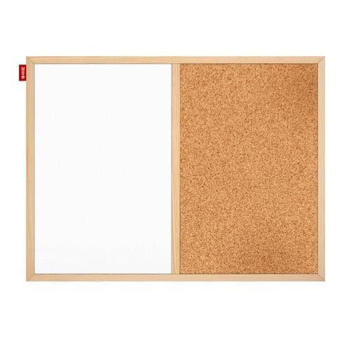 Kurk prikbord - houten lijst - 60 x 90 cm - WHITEBOARD, Huis en Inrichting, Woonaccessoires | Memoborden, Ophalen of Verzenden