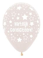 Ballonnen Hartelijk Gefeliciteerd Clear 30cm 25st, Verzenden, Nieuw