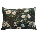 groot kussen fluweel romantisch pauw bloem 40x60cm*, Verzenden, Nieuw