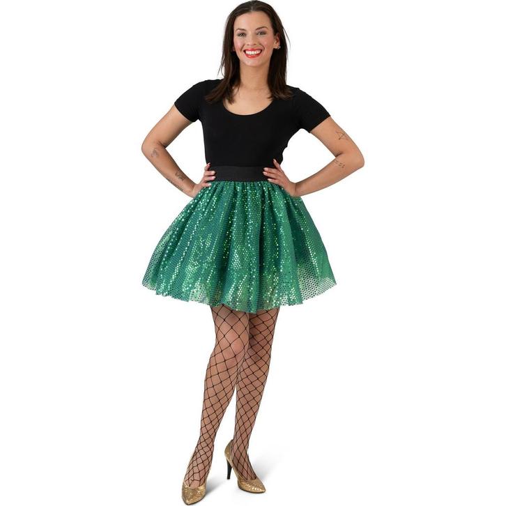 Rok Pailletten Groen, Kleding | Dames, Carnavalskleding en Feestkleding, Nieuw, Ophalen of Verzenden