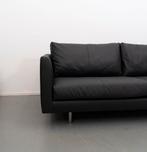 1x Montis Axel Bank 3-Zits/190cm Zwart Leder - Sledepoot, Huis en Inrichting, Ophalen, 150 tot 200 cm, Driepersoons, 75 tot 100 cm