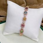 ***GEEN VEILINGRESERVE*** Regenboogtoermalijnarmband met