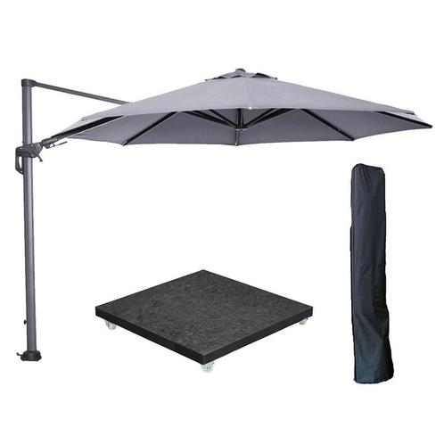 Garden Impressions Hawaii zweefparasol Ø350 cm carbon black, Tuin en Terras, Partytenten, Verzenden