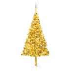 vidaXL Kunstkerstboom met verlichting en kerstballen 210 cm, Verzenden, Nieuw