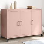 vidaXL Dressoir 100,5x39x72 cm staal roze, Huis en Inrichting, Kasten | Dressoirs, 100 tot 150 cm, Verzenden, Nieuw, Metaal