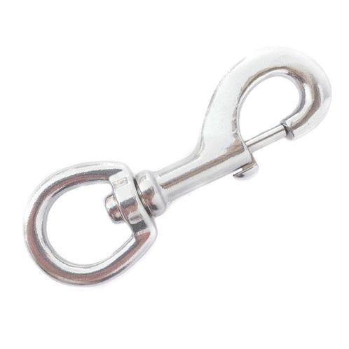 Musketonhaak - 43mm - Draaibaar - Zilver, Doe-het-zelf en Verbouw, IJzerwaren en Bevestigingsmiddelen, Minder dan 50 mm, Overige typen
