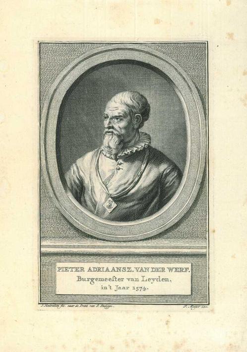 Portrait of Pieter Adriaansz. van der Werff, Antiek en Kunst, Kunst | Etsen en Gravures