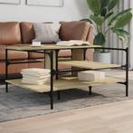 vidaXL Salontafel 100x100x48,5 cm bewerkt hout sonoma, Huis en Inrichting, Tafels | Salontafels, Verzenden, Nieuw, Overige houtsoorten