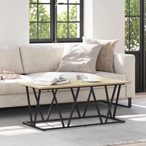 vidaXL Salontafel Sonoma Eik 100x50x40 cm - Van Geengineerd, Huis en Inrichting, Tafels | Salontafels, 100 tot 150 cm, Nieuw, Overige houtsoorten
