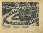 Historische prent van Brussels, Antiek en Kunst, Kunst | Etsen en Gravures