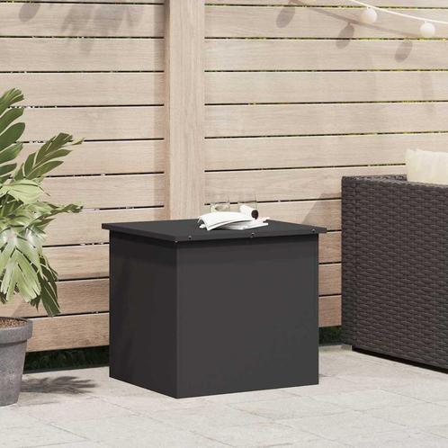 vidaXL Buitenopslagdoos Zwart 55 x 50.5 x 50 cm Koudgewalst, Huis en Inrichting, Woonaccessoires | Kisten, Nieuw, Verzenden