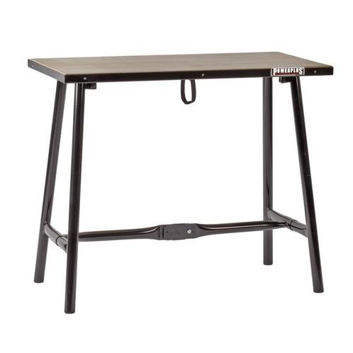 Inklapbare werkbank zwart 100 cm met houten werkblad, Doe-het-zelf en Verbouw, Werkbanken, Ophalen of Verzenden