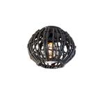 Landelijke plafondlamp zwart 25 cm - Canna, Nieuw, Overige stijlen