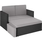 Wicker loungesofa Corfu - zwart / grijs, Tuin en Terras, Tuinsets en Loungesets, Verzenden, Nieuw