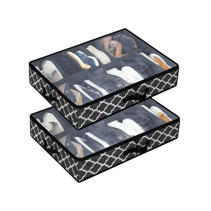 Schoenen Opbergtas Onderbed - 2 stuks - Zwart - 16 paar, Huis en Inrichting, Kasten | Kledingkasten, Nieuw, Verzenden