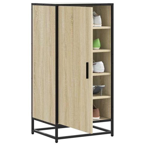 vidaXL Schoenenrek 48x38x97,5 cm bewerkt hout sonoma, Huis en Inrichting, Kasten | Schoenenrekken, Nieuw, Verzenden