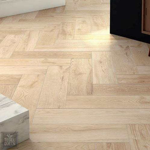 Brede visgraat houtlook tegel, 20x80 vanaf € 34,50 m², Doe-het-zelf en Verbouw, Tegels, 20 tot 40 cm, 60 cm of meer, Nieuw, Keramiek