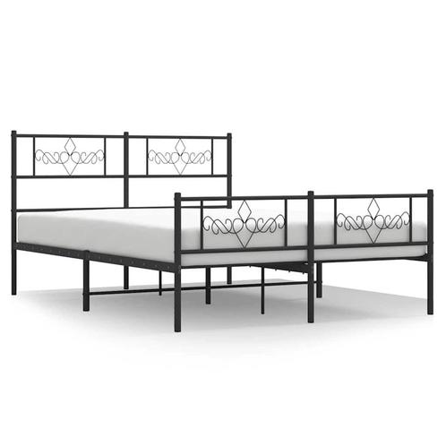 Bedframe 150x200 Zwart Metaal - Retourdeal! 64% Korting, Huis en Inrichting, Slaapkamer | Bedden, 160 cm, 200 cm, Zwart, Nieuw