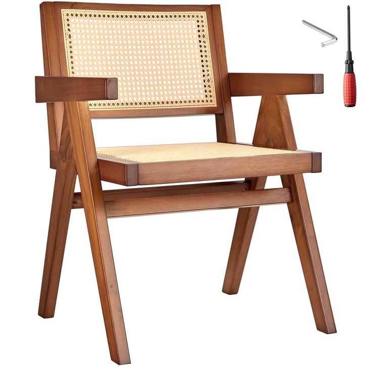 Eetkamerstoel Lizzy met Weens vlechtwerk in boho-stijl - don, Huis en Inrichting, Stoelen, Verzenden