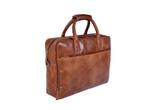 DSTRCT Fletcher Street Laptoptas - 17 inch - Cognac, Verzenden, Zo goed als nieuw