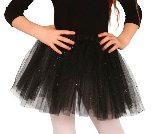 Tutu Zwart Kind 31cm, Hobby en Vrije tijd, Feestartikelen, Nieuw, Verzenden