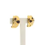 18 Krt. Gouden oorclips met robijn en diamant | 0,25 ct., Gebruikt, Overige kleuren, Ophalen of Verzenden, Met edelsteen