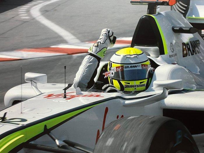 Brawn F1 - Jenson Button - 2009 - Print, Verzamelen, Automerken, Motoren en Formule 1