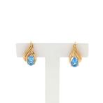 Gouden oorstekers met topaas (Oorbellen), Gebruikt, Overige kleuren, Ophalen of Verzenden, Met edelsteen